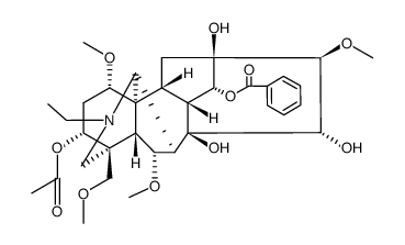 3-acetyl-14-benzoylaconine结构式