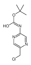 tert-butyl N-[5-(chloromethyl)pyrazin-2-yl]carbamate结构式
