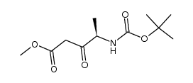 methyl (R)-4-[(tert-butoxycarbonyl)amino]-3-oxopentanoate结构式