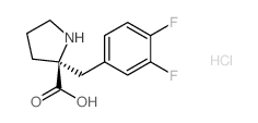 (S)-2-(3,4-DIFLUOROBENZYL)PYRROLIDINE-2-CARBOXYLIC ACID HYDROCHLORIDE结构式