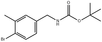 N-Boc-4-bromo-3-methyl-benzylamine结构式