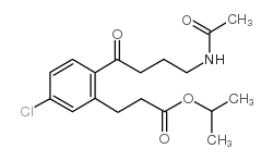 1-Methylethyl 2-(4-(acetylamino)-1-oxobutyl)-5-chlorobenzenepropanoate结构式