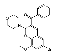 (6-bromo-8-methoxy-2-morpholin-4-yl-2H-chromen-3-yl)-phenylmethanone Structure