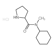 N-Cyclohexyl-N-methyl-2-pyrrolidinecarboxamide hydrochloride结构式