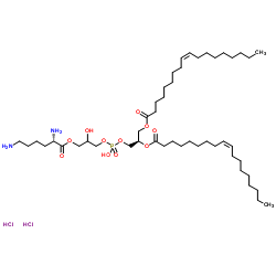 1,2-dioleoyl-sn-glycero-3-[phospho-rac-(3- lysyl(1-glycerol))](chloride salt) Structure