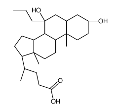 3,7-dihydroxy-7-n-propylcholanoic acid structure