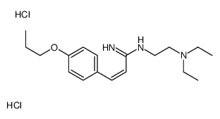 (E)-N'-[2-(diethylamino)ethyl]-3-(4-propoxyphenyl)prop-2-enimidamide,dihydrochloride结构式