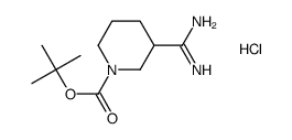 1-BOC-PIPERIDINE-3-CARBOXAMIDINEHYDROCHLORIDE structure