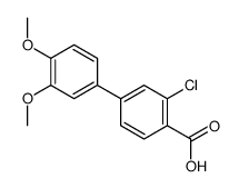 2-chloro-4-(3,4-dimethoxyphenyl)benzoic acid结构式