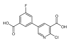 5-(3-carboxy-5-fluorophenyl)-2-chloropyridine-3-carboxylic acid结构式