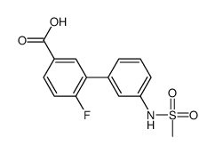 4-fluoro-3-[3-(methanesulfonamido)phenyl]benzoic acid结构式