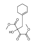dimethyl 2-(cyclohexen-1-ylmethyl)-2-hydroxy-3-oxobutanedioate结构式