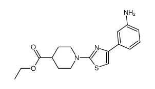 ethyl 1-[4-(3-aminophenyl)-1,3-thiazol-2-yl]piperidine-4-carboxylate Structure