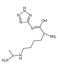 L-N6-(1-Iminoethyl) Lysine 5-Tetrazole Amide, Dihydrochloride结构式