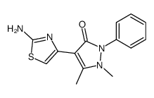2-amino-4-(1,2-dihydro-1,5-dimethyl-2-phenyl-3-oxo-3H-pyrazol-4-yl) thiazole Structure