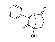 1-hydroxy-6-phenyl-6-azabicyclo[3.2.1]octane-4,7-dione结构式