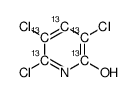 3,5,6-Trichloro-2-pyridinol-13C5结构式