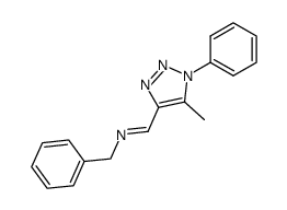 (E)-N-benzyl-1-(5-methyl-1-phenyl-1H-1,2,3-triazol-4-yl)methanimine Structure