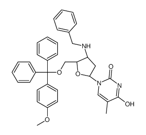 1-[(2R,4S,5S)-4-(benzylamino)-5-[[(4-methoxyphenyl)-diphenylmethoxy]methyl]oxolan-2-yl]-5-methylpyrimidine-2,4-dione Structure