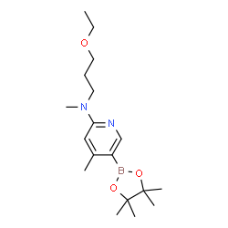 N-(3-ethoxypropyl)-N,4-dimethyl-5-(4,4,5,5-tetramethyl-1,3,2-dioxaborolan-2-yl)pyridin-2-amine结构式