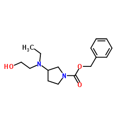 Benzyl 3-[ethyl(2-hydroxyethyl)amino]-1-pyrrolidinecarboxylate结构式