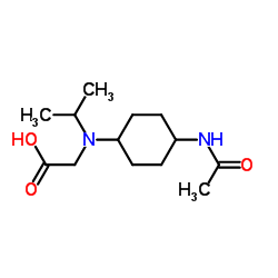 N-(4-Acetamidocyclohexyl)-N-isopropylglycine Structure