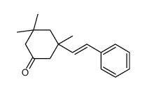 3,3,5-trimethyl-5-(2-phenylethenyl)cyclohexan-1-one结构式