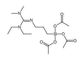 [diacetyloxy-[3-[[diethylamino(dimethylamino)methylidene]amino]propyl]silyl] acetate Structure