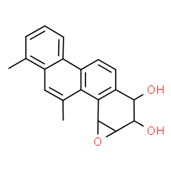 1,2-dihydroxy-5,7-dimethyl-3,4-epoxy-1,2,3,4-tetrahydrochrysene结构式