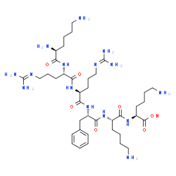 lysyl-arginyl-arginyl-phenylalanyl-lysyl-lysine结构式