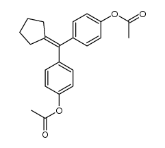 Bis-(4-acetoxy-phenyl)-cyclopentyliden-methan结构式