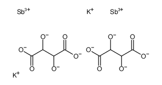 butanedioic acid, 2,3-dihydroxy-, antimony potassium salt (1:1:1) Structure