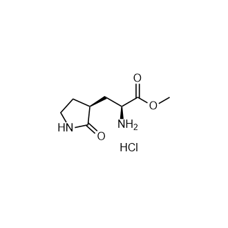 Methyl(S)-2-amino-3-((S)-2-oxopyrrolidin-3-yl)propanoatehydrochloride Structure