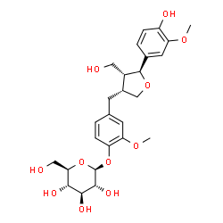 落叶松树脂醇-4'-O-葡萄糖苷结构式