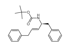 trans-(2S)-2-[[(tert-butyloxy)carbonyl]amino]-1,5-diphenylpent-3-ene结构式