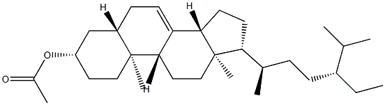 5α-Stigmast-7-en-3β-ol 3-acetate structure