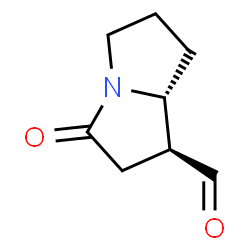 1H-Pyrrolizine-1-carboxaldehyde, hexahydro-3-oxo-, (1S-cis)- (9CI) Structure