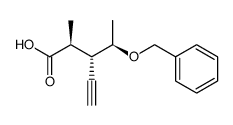 (2S,3S)-3-((R)-1-Benzyloxy-ethyl)-2-methyl-pent-4-ynoic acid Structure