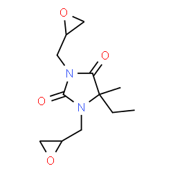5-ethyl-5-methyl-1,3-bis(oxiranylmethyl)imidazolidine-2,4-dione structure