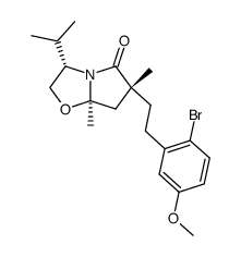 (3S,6R,7aR)-6-(2-bromo-5-methoxyphenethyl)-3-isopropyl-6,7a-dimethyltetrahydropyrrolo[2,1-b]oxazol-5(6H)-one Structure