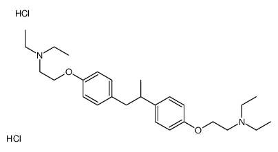 2-[4-[2-[4-[2-(diethylamino)ethoxy]phenyl]propyl]phenoxy]-N,N-diethylethanamine,dihydrochloride Structure