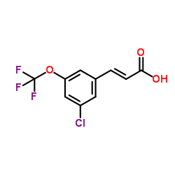 3-CHLORO-5-(TRIFLUOROMETHOXY)CINNAMIC ACID Structure