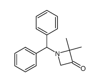 1-(diphenylmethyl)-2,2-dimethylazetidin-3-one structure