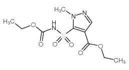 4-乙氧羰基-1-甲基-5-吡唑磺酰氨基甲酸乙酯结构式