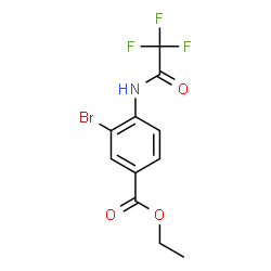 Ethyl 3-bromo-4-(2,2,2-trifluoroacetamido)benzoate Structure