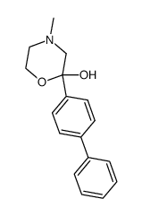 2-[(4-phenyl)phenyl]-4-methylmorpholin-2-ol Structure