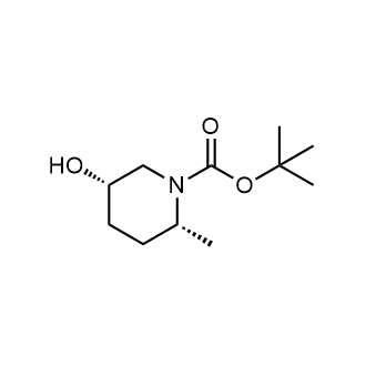 tert-Butyl (2R,5S)-5-hydroxy-2-methylpiperidine-1-carboxylate Structure