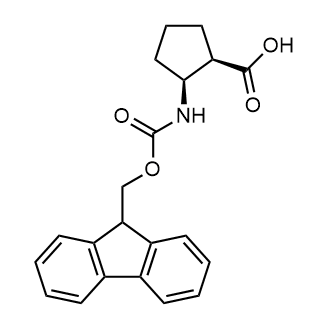 (1R,2S)-2-((((9H-芴-9-基)甲氧基)羰基)氨基)环戊烷-1-羧酸结构式