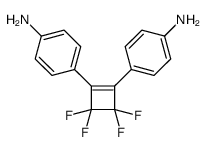 4-[2-(4-aminophenyl)-3,3,4,4-tetrafluorocyclobuten-1-yl]aniline结构式