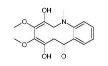 1,4-Dihydroxy-2,3-dimethoxy-10-methylacridin-9(10H)-one Structure